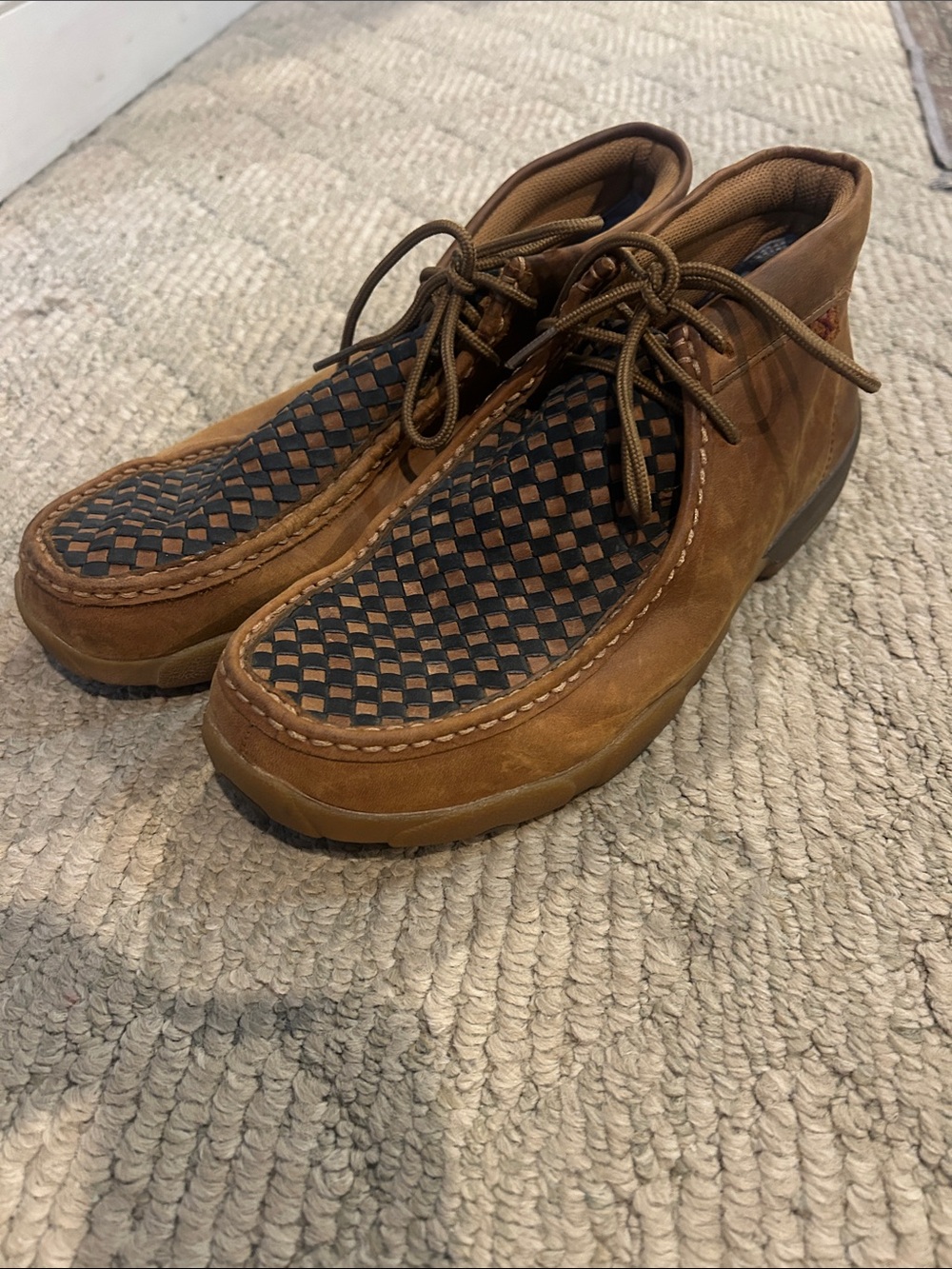 Twisted X Men's Driving Moccasin in Brown and Black - Picture 3 of 16